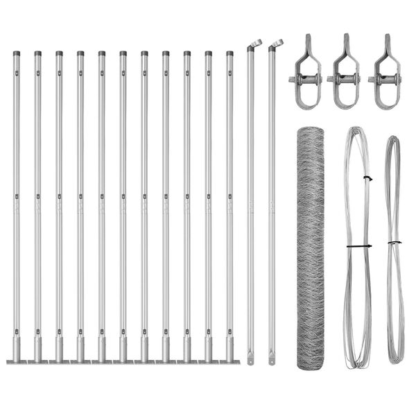 vidaXL Gjerdep&aring;le s&oslash;lv 25 x 0,8 m (50 mm mesh) St&aring;l