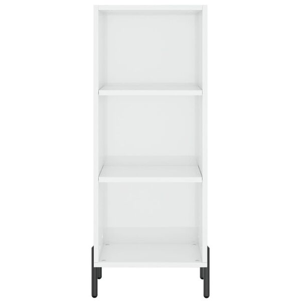 vidaXL Skjenk h&oslash;yglans hvit 34,5x32,5x90 cm konstruert tre