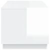 vidaXL Salongbord h&oslash;yglans hvit 102x50x44 cm konstruert tre