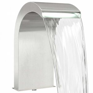 vidaXL Sv&oslash;mmebasseng waterfall med LED Rustfritt St&aring;l 304