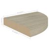 vidaXL Flytende vegghylle eik 25x25x3,8 cm MDF