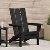 vidaXL Folding Adirondack Stol Svart 74.5 x 80.5 x 90cm HDPE