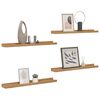 vidaXL Vegghylle med hylle 4 pcs Brun 40 x 9 x 3 cm Konstruert tre