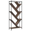 vidaXL Bokhylle brun eik 79x30x180 cm konstruert tre og metall