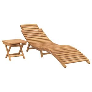 vidaXL Solstol 2 stk. Massivt Teaktre Brun
