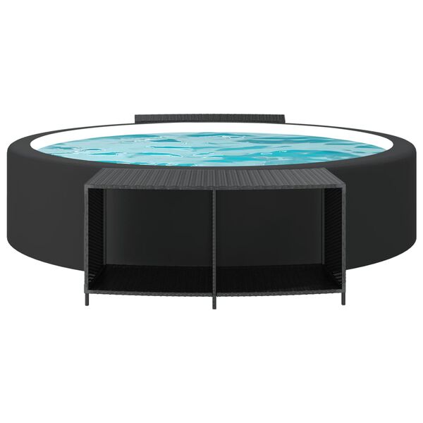 vidaXL Oppbevaringshyller 2 stk svart polyrotting