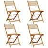 vidaXL Klappstoler 4 stk. beige heltre akasie