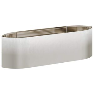 vidaXL Hevet Hagebed Rustfritt st&aring;l 140 x 40 x 40 cm St&aring;l