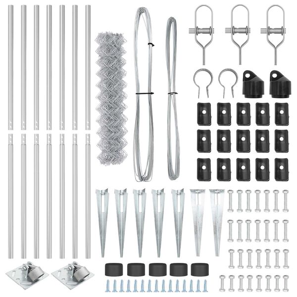 vidaXL Gjerdep&aring;le s&oslash;lv 10 x 1,4 m (60 x 60 mm nett) St&aring;l