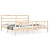 vidaXL Sengeramme med madrass 200x200 cm heltre furu