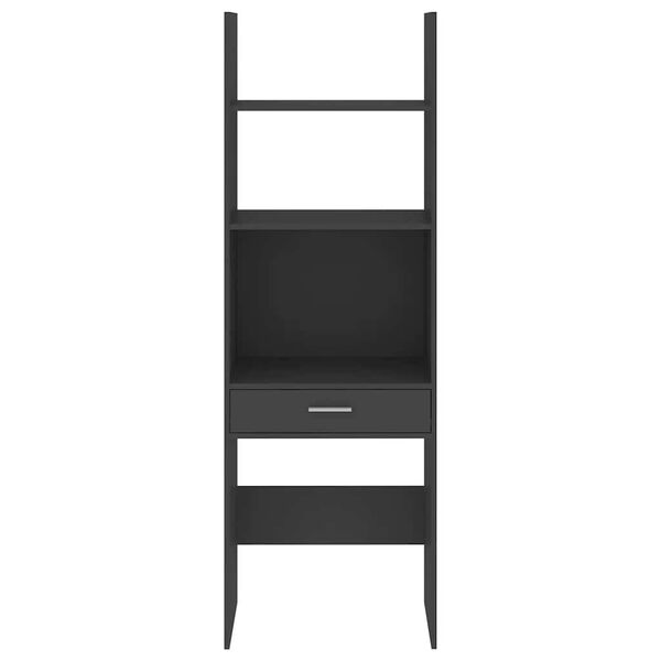 vidaXL Bokhylle gr&aring; 60x35x180 cm konstruert tre