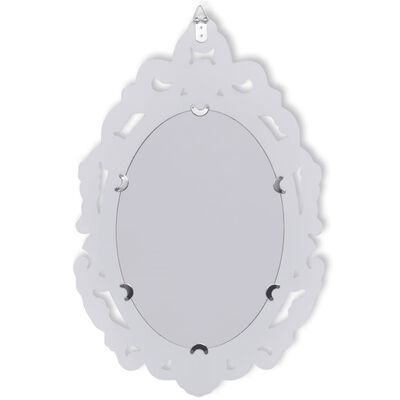 vidaXL Vegghyllesett med speil og kroker for nøkler og smykker