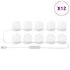 vidaXL Speillamper 12 stk. Hvit 4,5 x 4,5 x 4,7 cm Plast