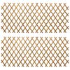vidaXL Utvidbar spaljehekk 2 stk. 100 x 105 cm Bambus Lys Brun