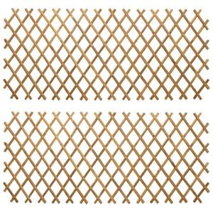 vidaXL Utvidbar spaljehekk 2 stk. 100 x 105 cm Bambus Lys Brun