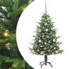 vidaXL Kunstig Forh&aring;ndsbelyst Juletre med Ballettsett Gr&oslash;nn 120 cm