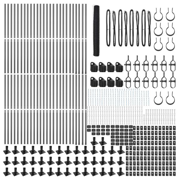 vidaXL Gjerdep&aring;le Gr&aring; 100 x 1,2 m (50 mm nett) St&aring;l og PVC