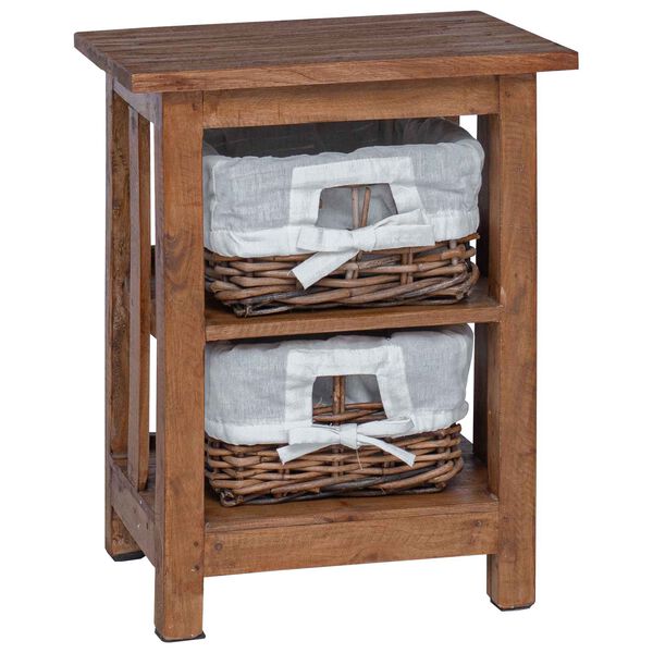 vidaXL Sidetabell Brun Massivt mahognitre