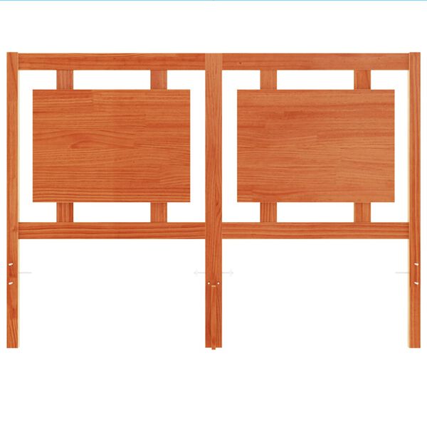 vidaXL Hodegavl voksbrun 135 cm heltre furu