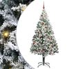 vidaXL Kunstig juletre med 300 LED grønn 210 cm PVC og Stål og Plast