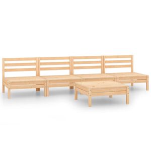 vidaXL Hagesofagruppe 5 deler heltre furu