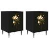 vidaXL Nattbordskap BREMEN 2 stk. Svart eik 36 x 33 x 51 cm
