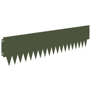 vidaXL Gjerdekant 30 stk. 103 x 25 cm St&aring;l Olivengr&oslash;nn