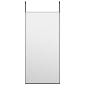 vidaXL D&oslash;rspeil svart 30x60 cm glass og aluminium