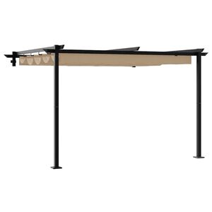 vidaXL Paviljong 300 x 300 x 200 cm Gr&aring;brun Polyester