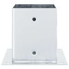 vidaXL Stolpebunner firkantet 4 stk sølv 121x121 mm galvanisert stål