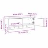 vidaXL Vegghengt kleshenger Artisan Eik 80 x 20 x 30 cm Konstruert tre