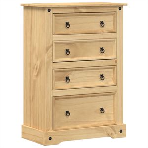 vidaXL Kommode Corona 80x43x114 cm heltre furu