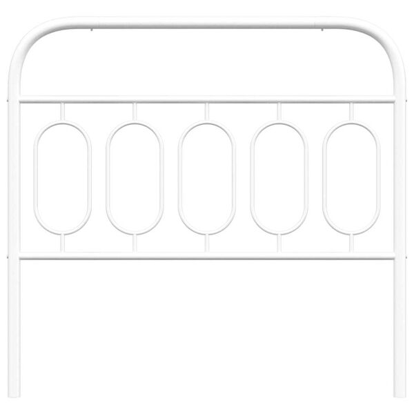 vidaXL Utskiftbar sengegavl i metall hvit 100 cm