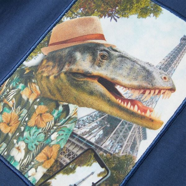 T-skjorte for barn mørkeblå 92