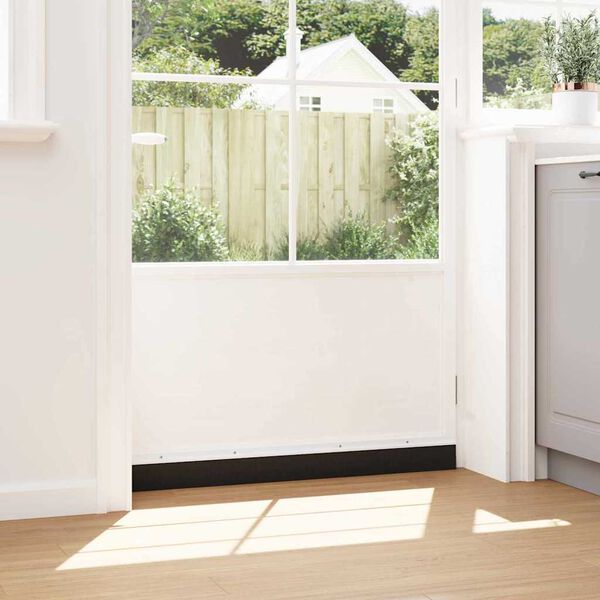 vidaXL Skru-p&aring; d&oslash;rb&oslash;rste tetninger 12 pcs Hvit 100 cm