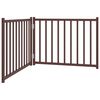 vidaXL Hundeport sammenleggbar 2 paneler brun eik 160 cm heltre gran