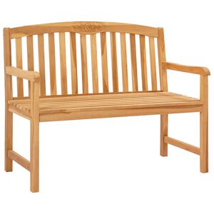 vidaXL H&aring;ndlaget Rosebenk 114 x 60,5 x 95 cm Massivt Teaktre Naturlig