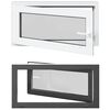 vidaXL Kj&oslash;levindu RISOR 100 x 50 cm PVC og glass Antrasitt