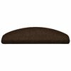 vidaXL Trappematter selvklebende 15 stk 65x21x4 cm brune halvrund store