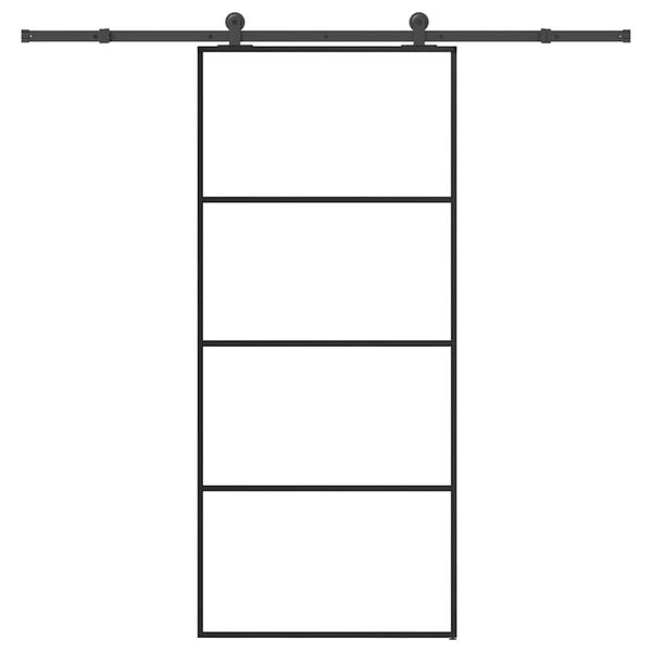 vidaXL Skyved&oslash;r med monteringssett 90x205 cm ESG glass og aluminium