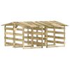 vidaXL Hagepergolaer med tak 4 stk 100x90x100 cm impregnert furu