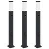 vidaXL Pullertlamper med sensor og stikkontakt 3 stk 80 cm svart IP44