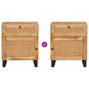 vidaXL Nattbordskap Naturlig 50 x 33 x 60 cm Massiv mango tre