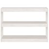 vidaXL Bokhylle/romdeler hvit 100x30x71,5 cm furu