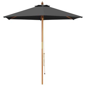 vidaXL Hageparasol &Oslash; 270 x 248 cm Solid Eucalyptus Tre Antrasitt