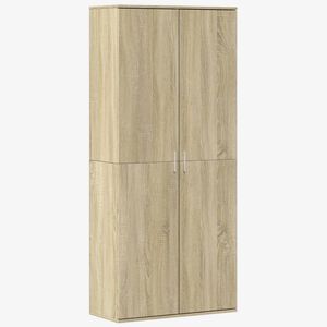 vidaXL Highboard sonoma eik 80x35x180 cm konstruert tre
