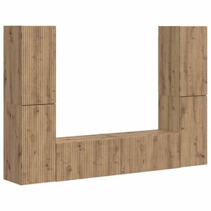 vidaXL TV-benksett 6 pcs Artisan Eik Konstruert tre