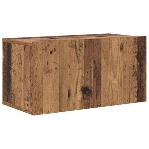 vidaXL TV-benksett Veggmontert Brun 60 x 30 x 30 cm Konstruert tre