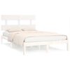 vidaXL Sengeramme hvit heltre 180x200 cm Super King