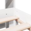 vidaXL Seng med bokhylle uten madrass hvit 160x200 cm heltre furu